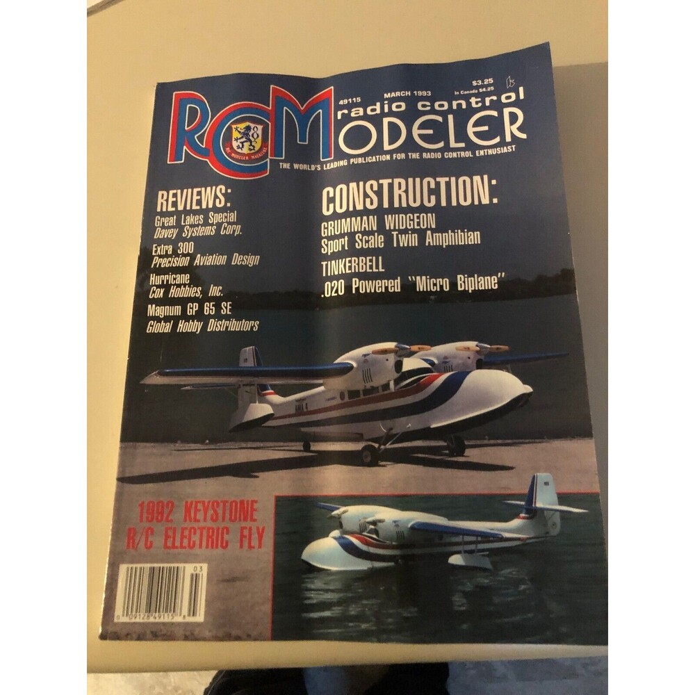 RCโ Modeler March 1993 Magazine Vintage